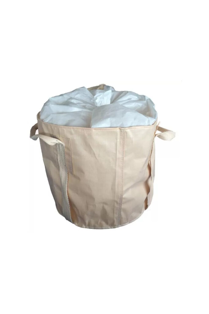 2 Point Loops Circular Beige Big Bag with Discharge