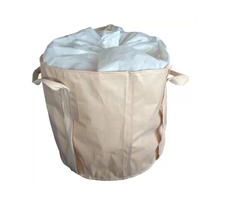 2 Point Loops Circular Beige Big Bag with Discharge